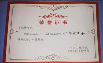 “二等奖学金”2021-2022