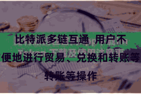 比特派多链互通  用户不错方便地进行贸易、兑换和转账等操作