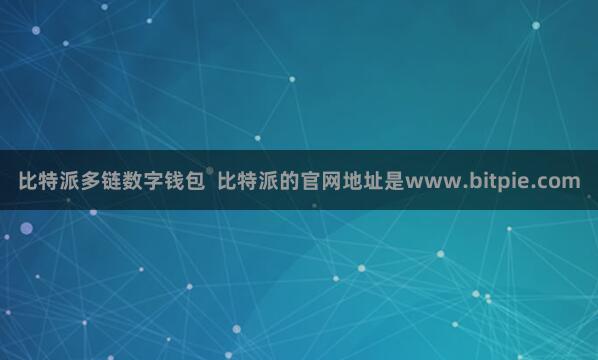 比特派多链数字钱包  比特派的官网地址是www.bitpie.com